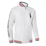 nouvelle collection ralph lauren veste sweat v collar 1366 blanc